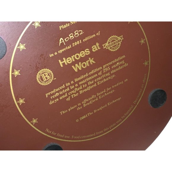 Bradford Exchange Firemen " Heroes At Work " Limited Firefighter Series Figurine - Picture 9 of 9
